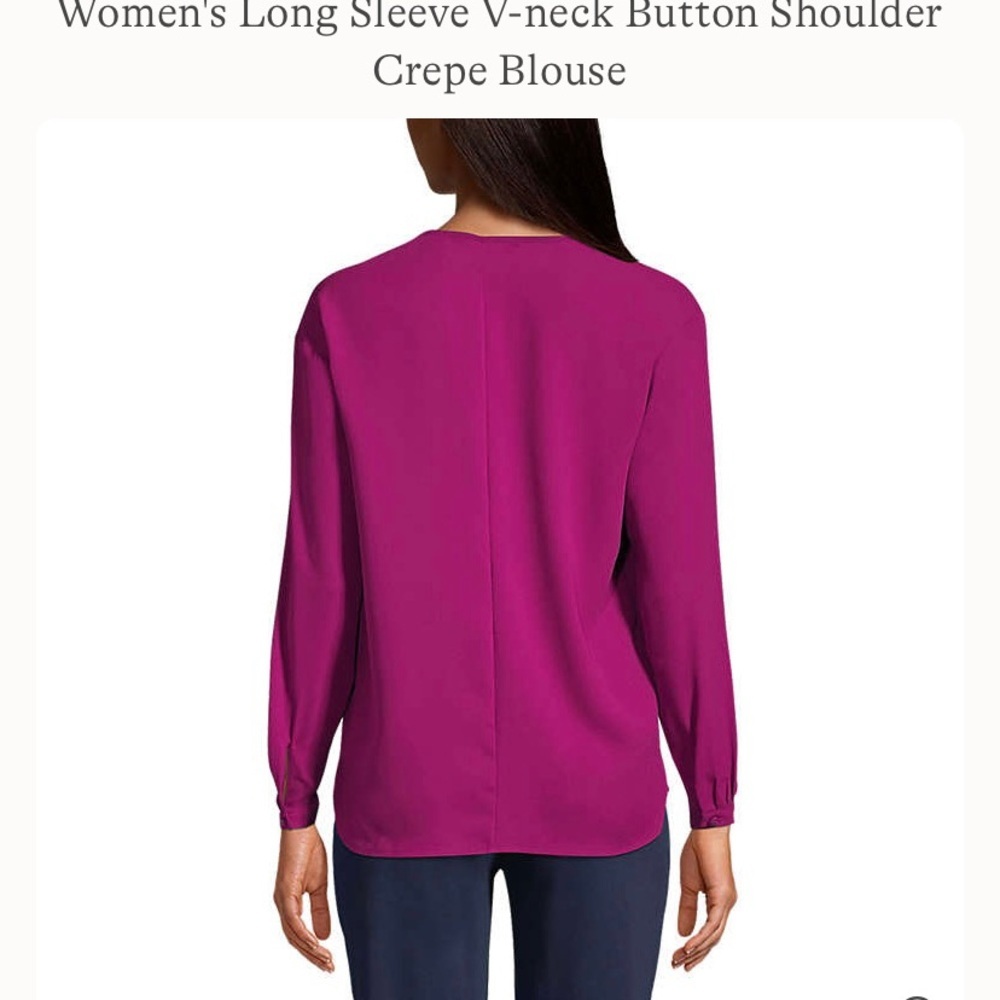 Lands End Magenta Blouse - Picture 7 of 7